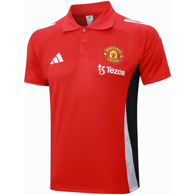 Mens Manchester United Polo Shirt Red 2024/25