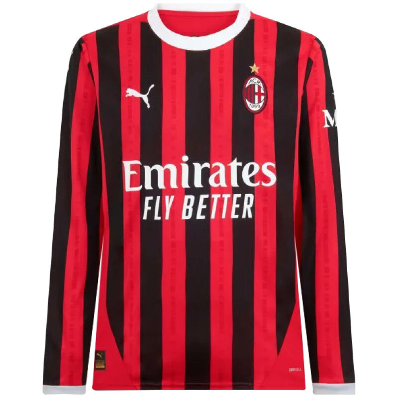 Mens AC Milan Home Jersey Long Sleeve 2024/25
