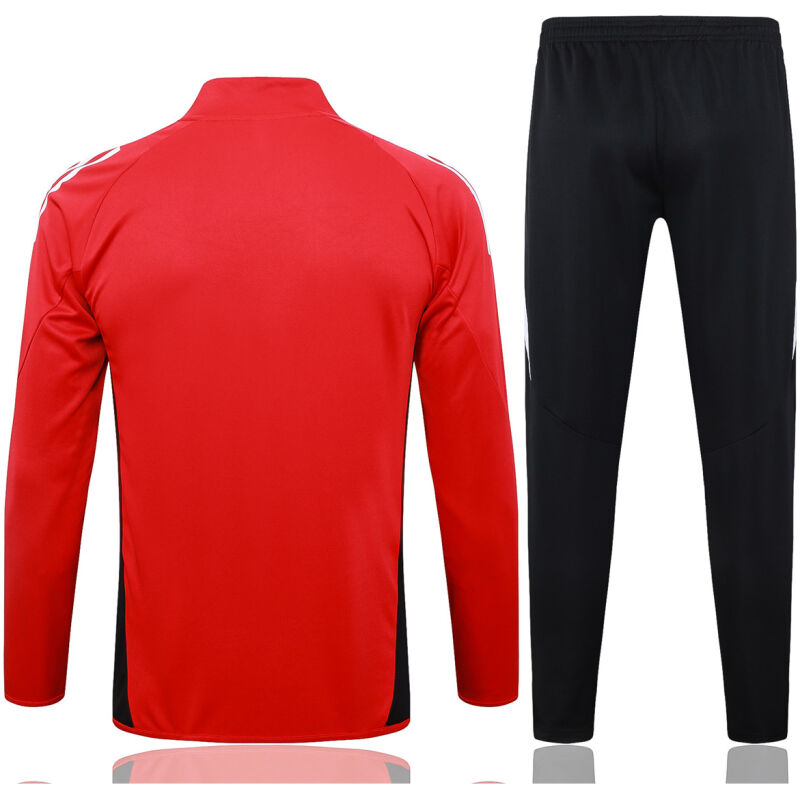 Mens Manchester United Jacket + Pants Training Suit Red 2024/25