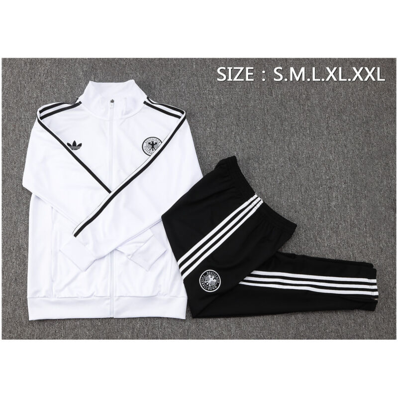 Mens Germany Jacket + Pants Training Suit Original White 2024
