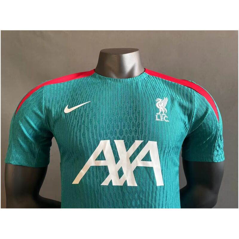 Mens Liverpool Pre-Match Short Training Authentic Green Jersey 2024/25 – Match