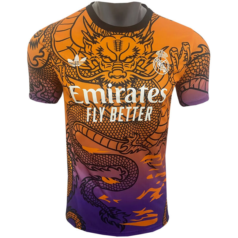 Mens Real Madrid Special Edition Orange Dragon Jersey 2024/25