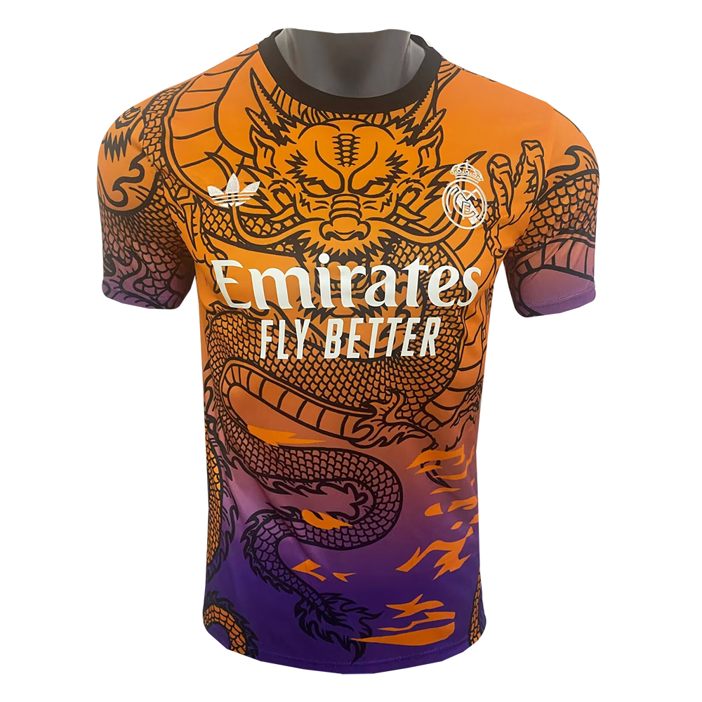 Herren Real Madrid Sonderausgabe Orange Dragon Jersey 2024/25