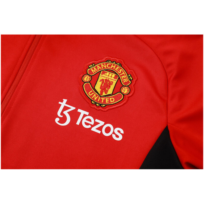 Mens Manchester United Jacket + Pants Training Suit Red 2024/25