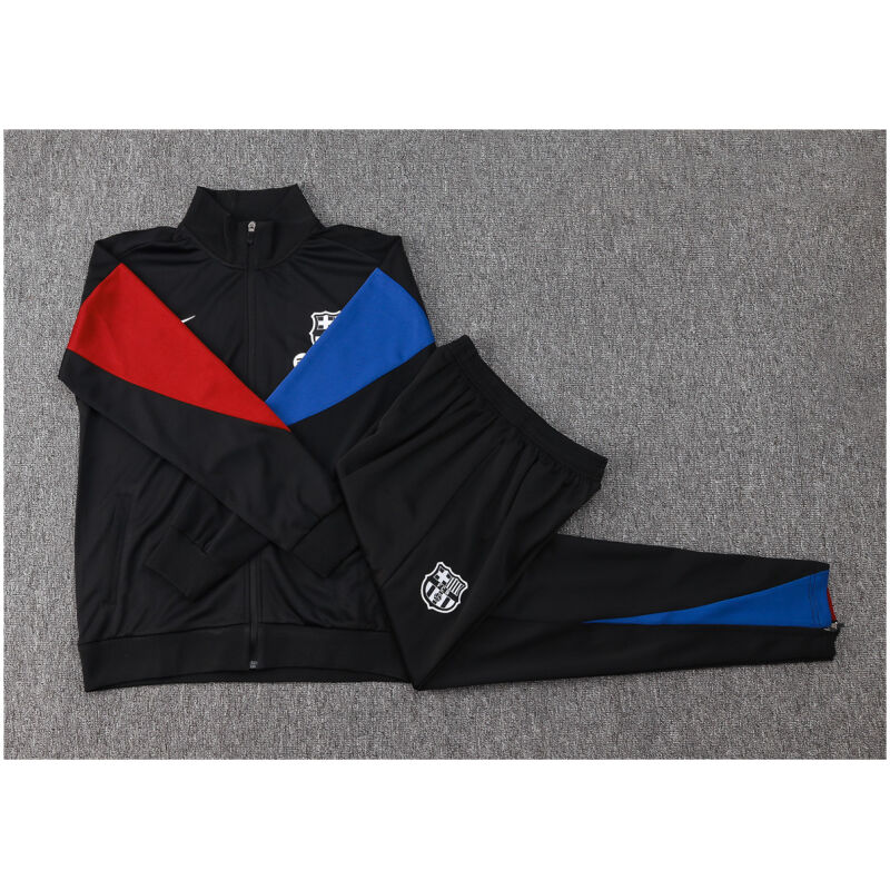 Kids Barcelona Jacket + Pants Training Suit Black 2024/25
