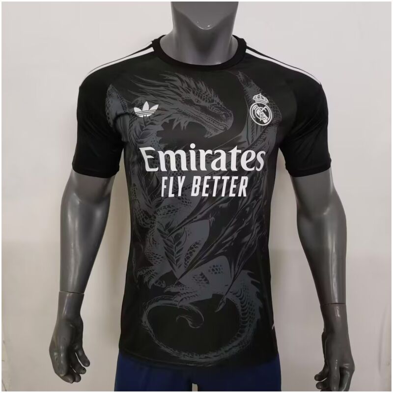 Mens Real Madrid Special Edition Black Dragon Jersey 2024/25