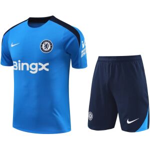 Mens Chelsea Short Training Suit Blue 2024/25