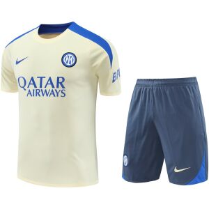Mens Inter Milan Short Training Suit Yellow 2024/25