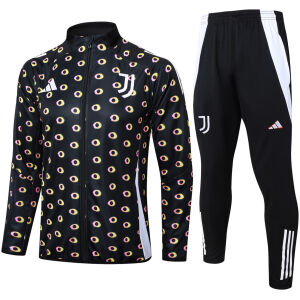 Mens Juventus Jacket + Pants Training Suit Black 2024/25