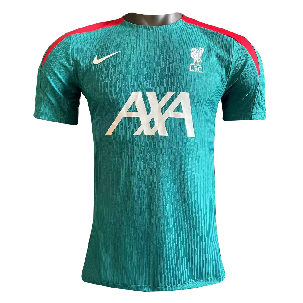 Mens Liverpool Pre-Match Short Training Authentic Green Jersey 2024/25 – Match