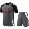 Mens Manchester United Short Training Suit Grey 2024/25