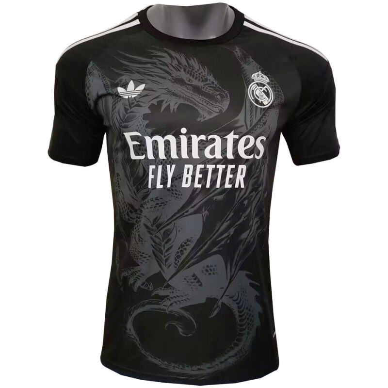Mens Real Madrid Special Edition Black Dragon Jersey 2024/25