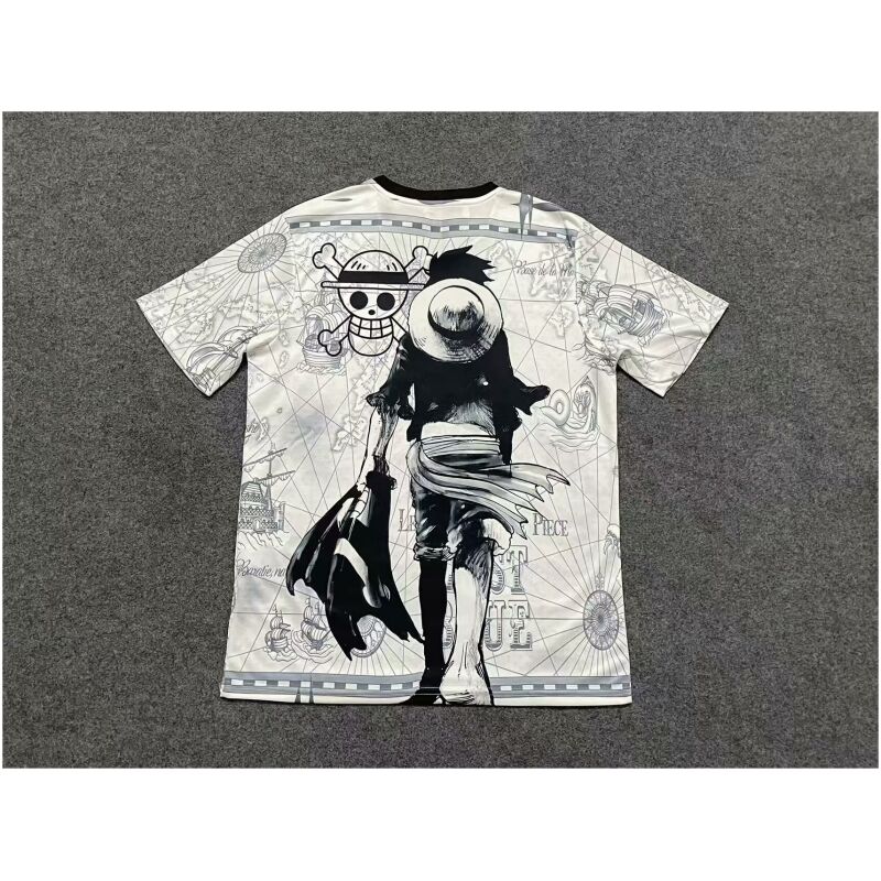 Mens Japan King of Pirates Luffy White Jersey 2025