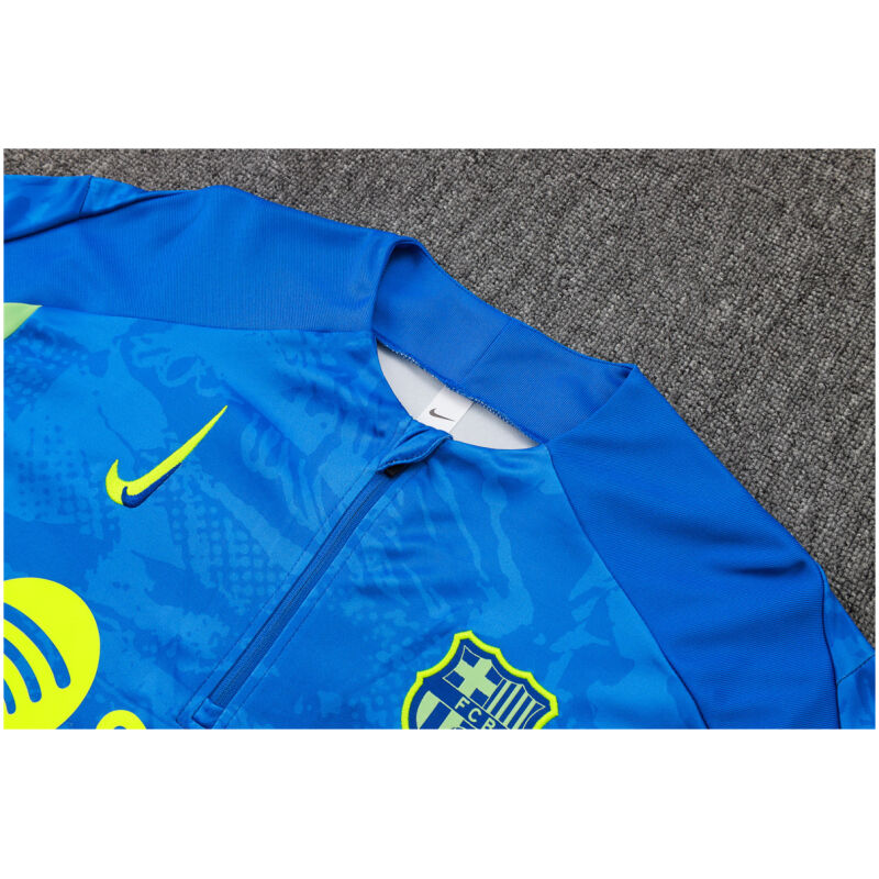 Mens Barcelona Training Suit Green – Blue 2024/25
