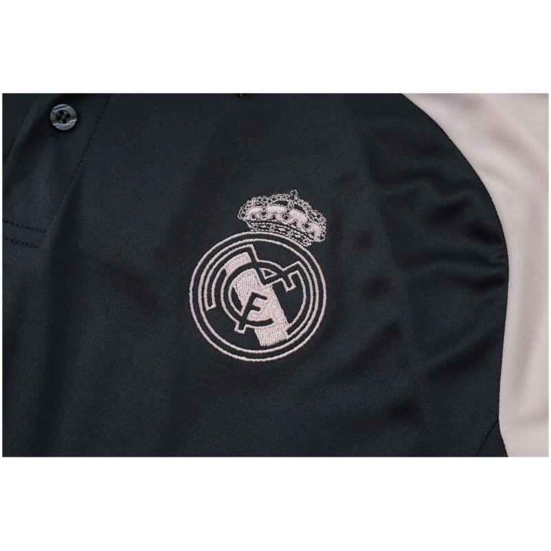 Mens Real Madrid Polo Shirt Dark Grey 2024/25