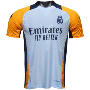 Mens Real Madrid Pre-Match Light Blue Authentic Jersey 2024/25 – Match