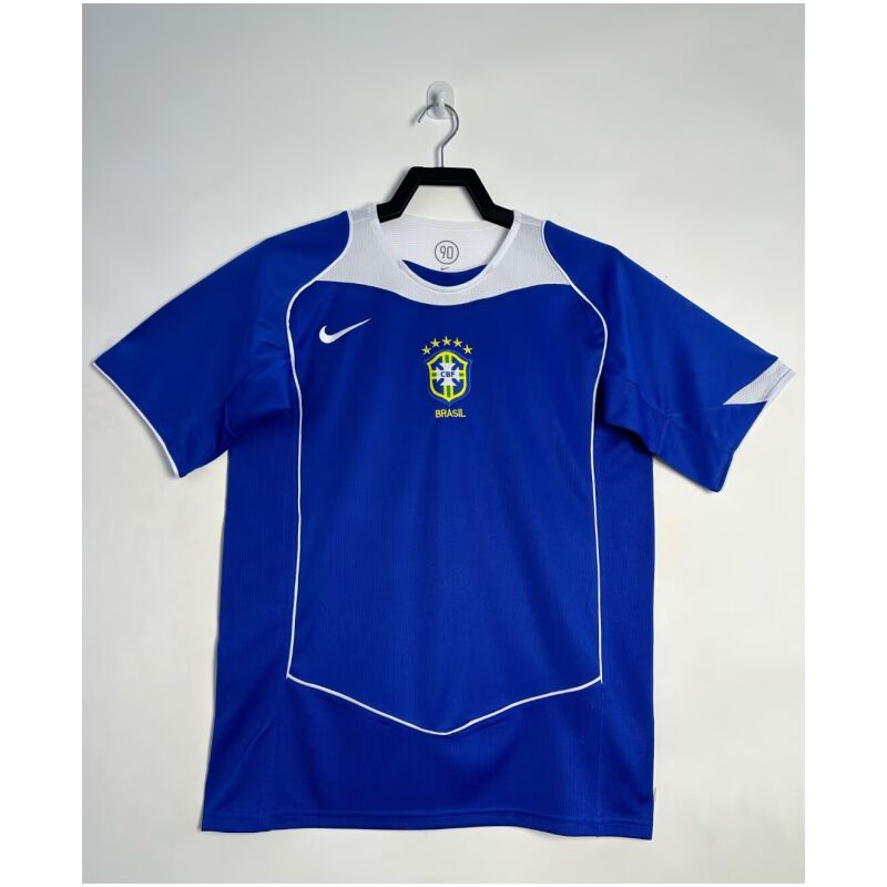 Mens Brazil Retro Away Jersey 2004