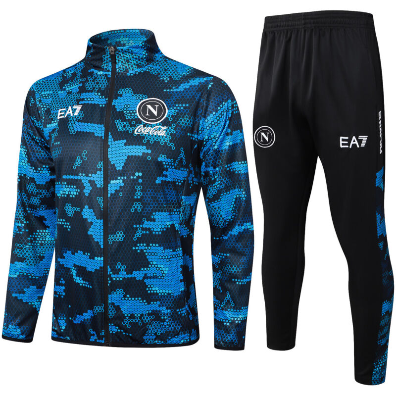 Mens Napoli Jacket + Pants Training Suit Blue 2024/25