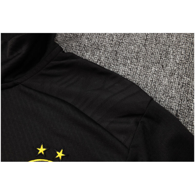 Mens Borussia Dortmund Jacket + Pants Training Suit Black 2024/25