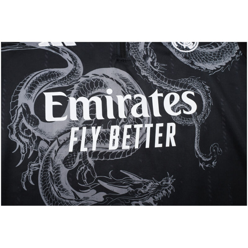 Mens Real Madrid Training Suit Black Dragon 2024/25
