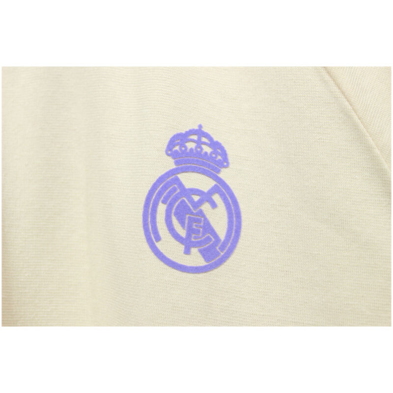 Mens Adidas Originals Real Madrid Jersey 3 Stripes Pure Cotton Cream Shirt 2024/25 – Match
