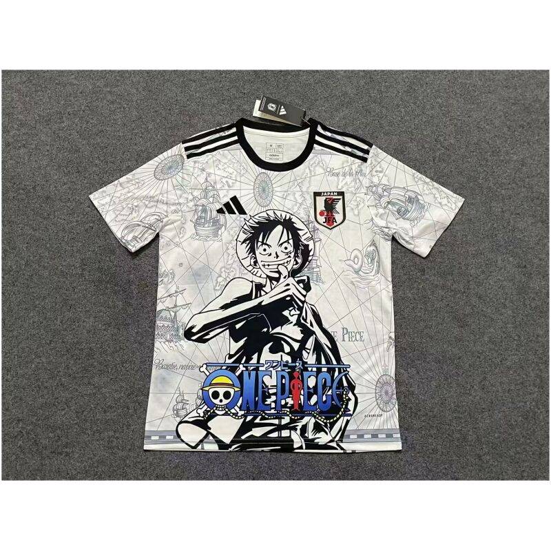 Mens Japan King of Pirates Luffy White Jersey 2025