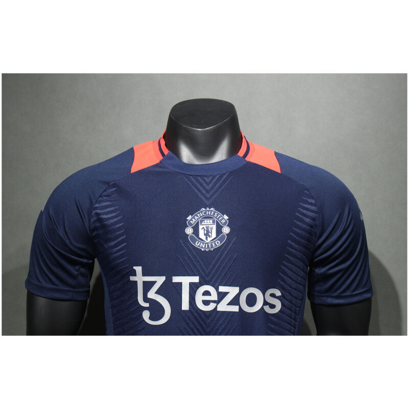 Mens Manchester United Pre-Match Navy Authentic Jersey 2024/25 – Match