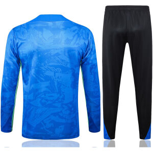 Mens Barcelona Training Suit Green – Blue 2024/25