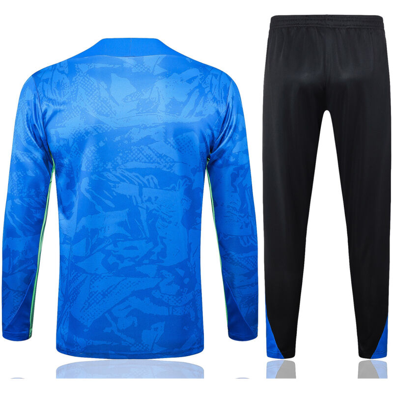 Mens Barcelona Training Suit Green – Blue 2024/25