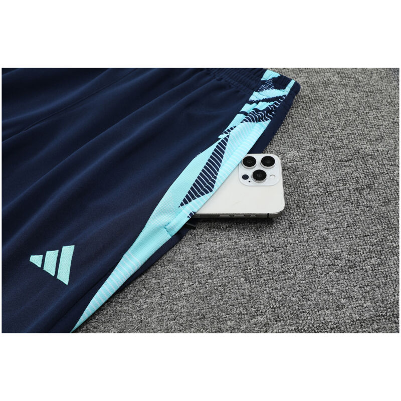 Mens Real Madrid Hoodie Sweatshirt + Pants Training Suit Green 2024/25