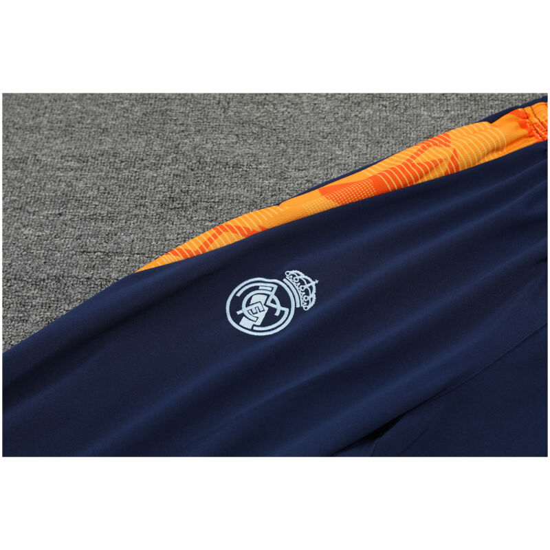 Mens Real Madrid Hoodie Sweatshirt + Pants Training Suit Light Blue 2024/25