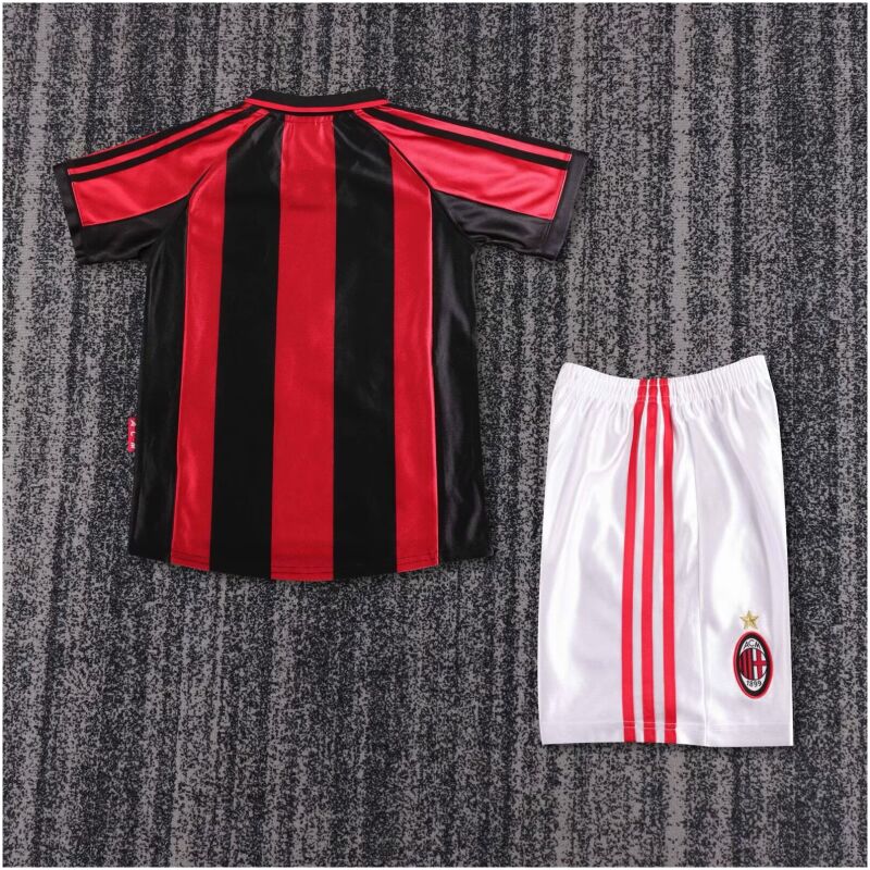 Kids Retro AC Milan Home Jersey 1998/99