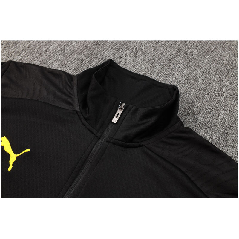 Mens Borussia Dortmund Jacket + Pants Training Suit Black 2024/25
