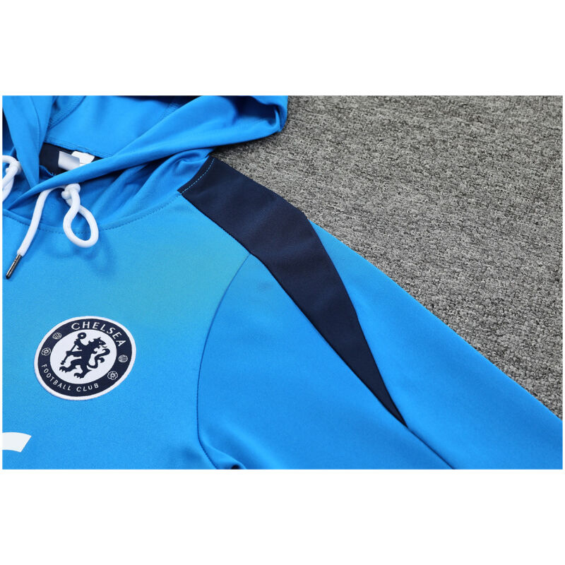 Mens Chelsea Hoodie Sweatshirt + Pants Training Suit Blue 2024/25