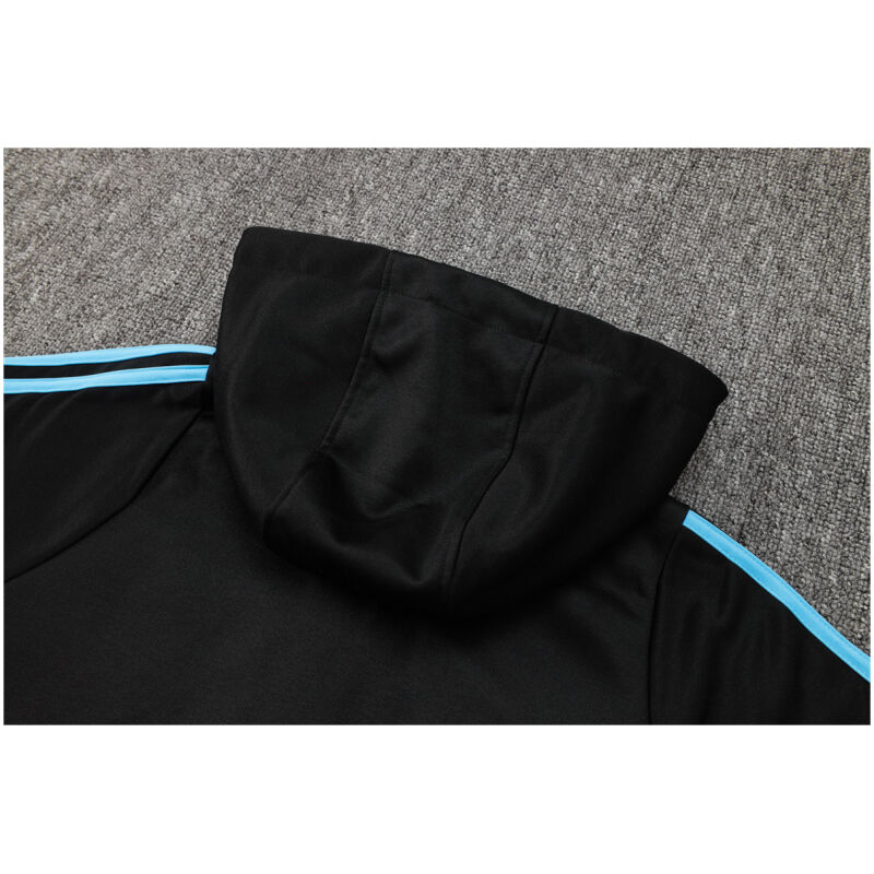 Mens Argentina Hoodie Sweatshirt + Pants Training Suit Black 2024