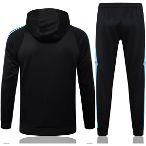 Mens Argentina Hoodie Sweatshirt + Pants Training Suit Black 2024
