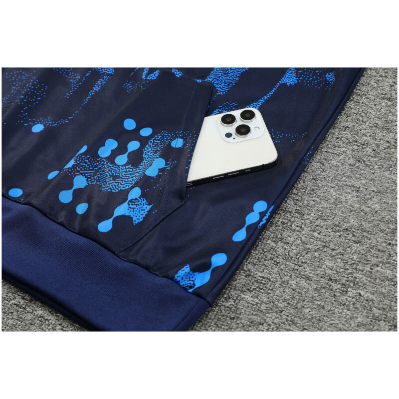 Mens Chelsea Hoodie Sweatshirt + Pants Training Suit Royal Patterns 2024/25