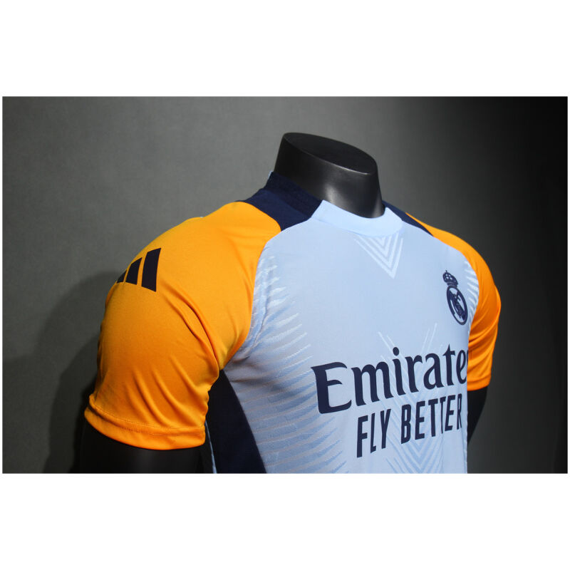 Mens Real Madrid Pre-Match Light Blue Authentic Jersey 2024/25 – Match