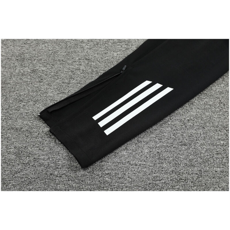 Mens Real Madrid Hoodie Sweatshirt + Pants Training Suit Black 2024/25