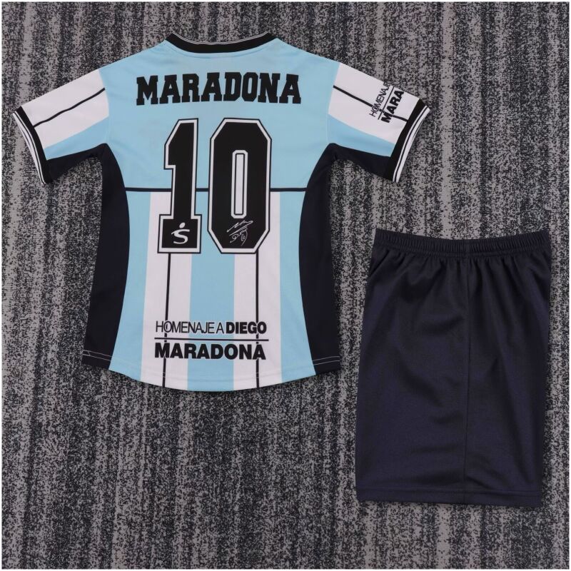 Kids Retro Argentina Maradona Jersey 2001