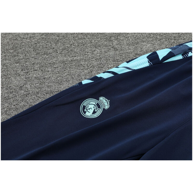 Mens Real Madrid Hoodie Sweatshirt + Pants Training Suit Green 2024/25