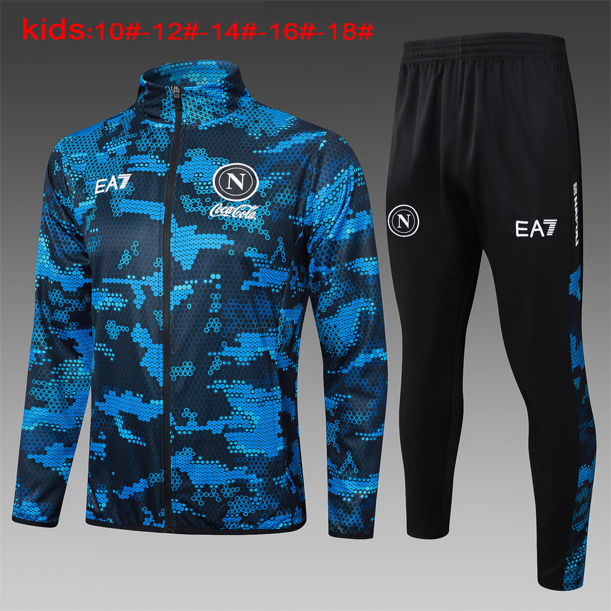 Kids Napoli Jacket + Pants Training Suit Blue 2024/25