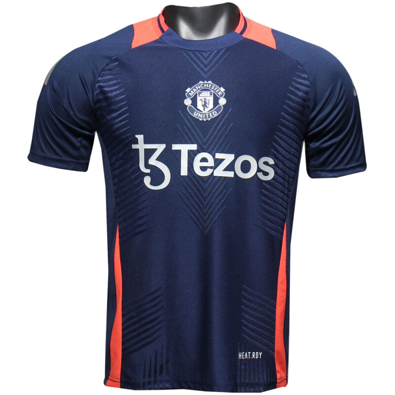 Mens Manchester United Pre-Match Navy Authentic Jersey 2024/25 – Match