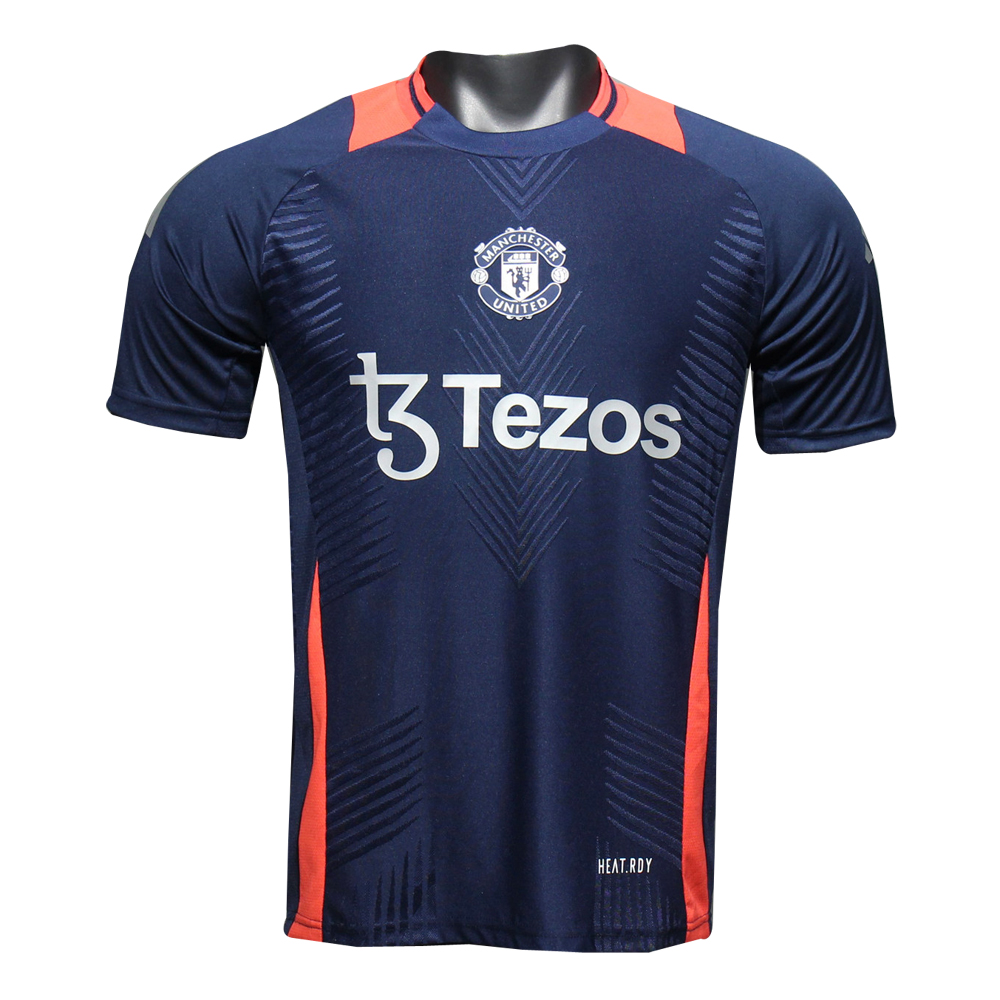 Mens Manchester United Pre-Match Navy Authentic Jersey 2024/25 – Match