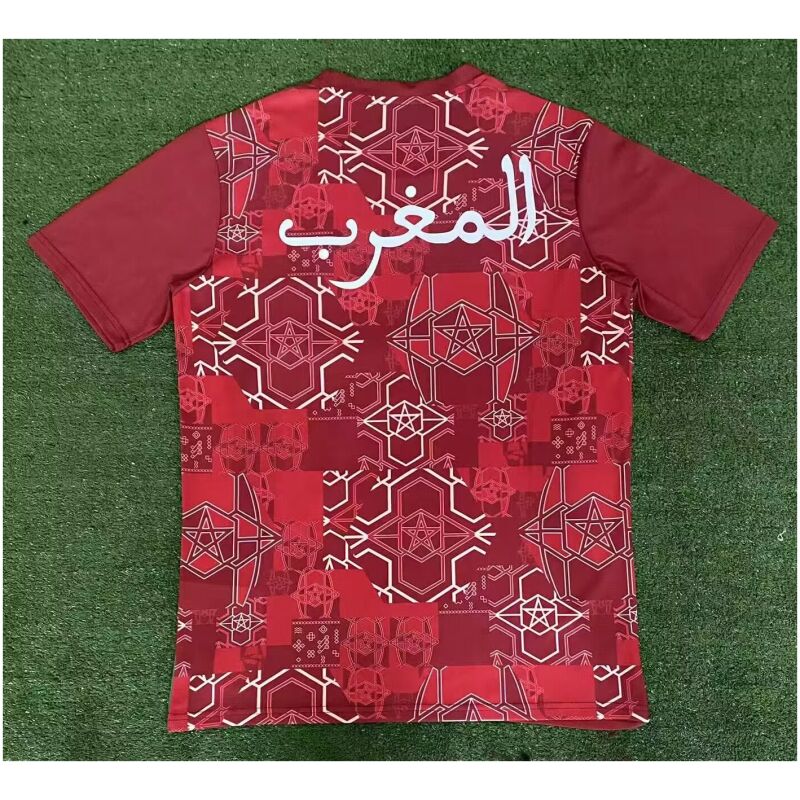Mens Morocco Pre-Match Burgundy Jersey 2025
