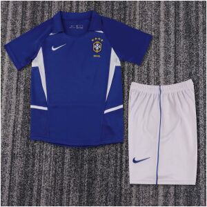 Kids Retro Brazil Away Jersey 2002