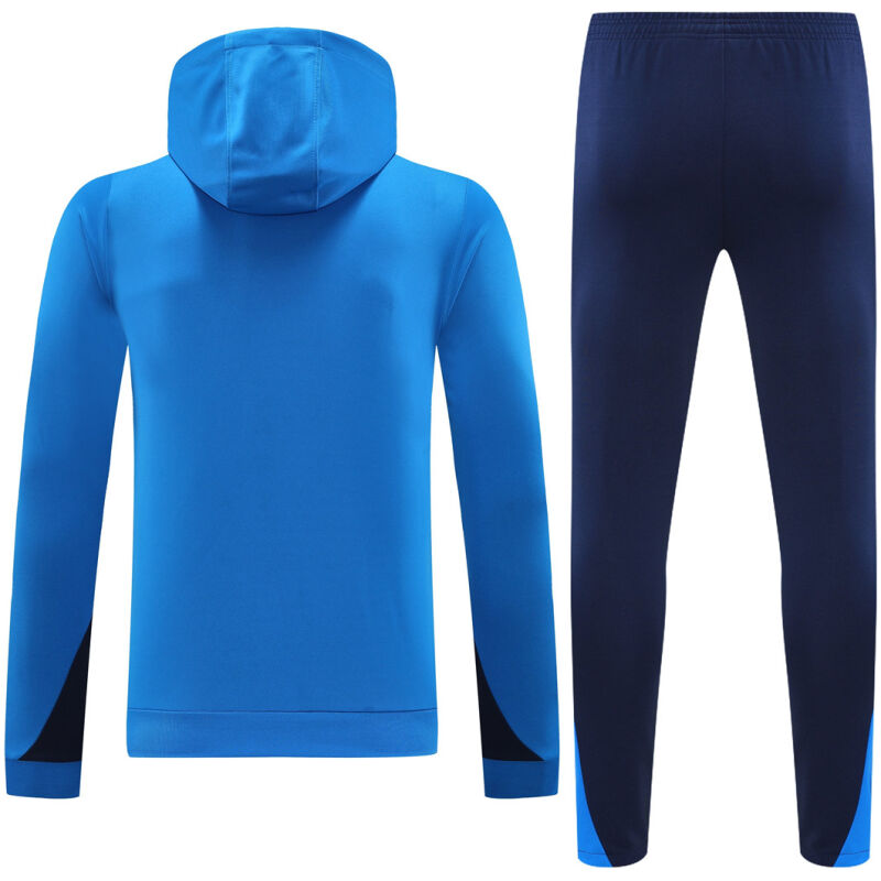 Mens Chelsea Hoodie Sweatshirt + Pants Training Suit Blue 2024/25