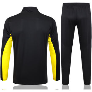 Mens Borussia Dortmund Jacket + Pants Training Suit Black 2024/25