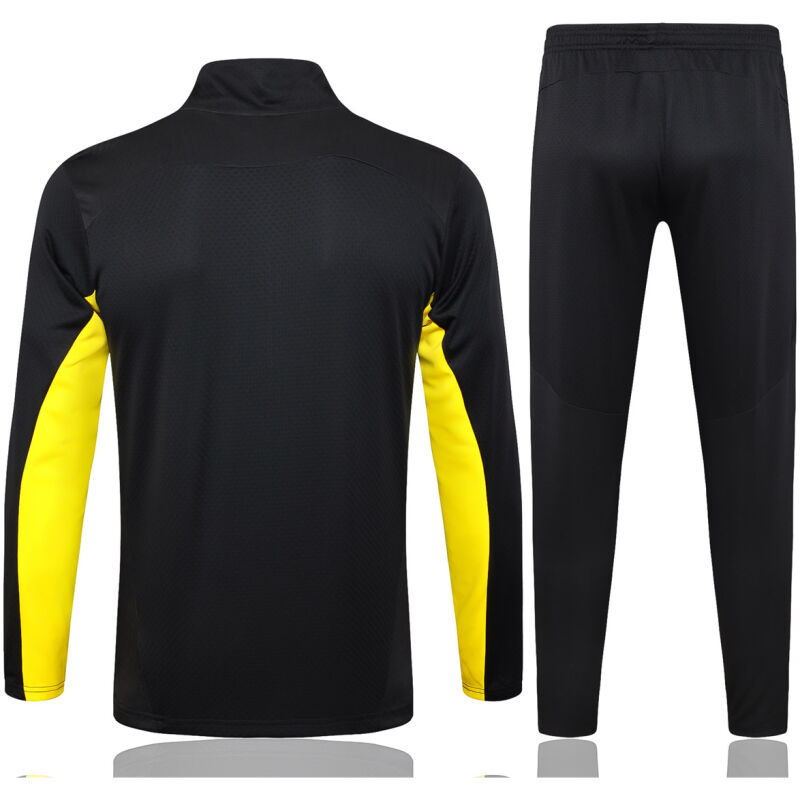 Mens Borussia Dortmund Jacket + Pants Training Suit Black 2024/25