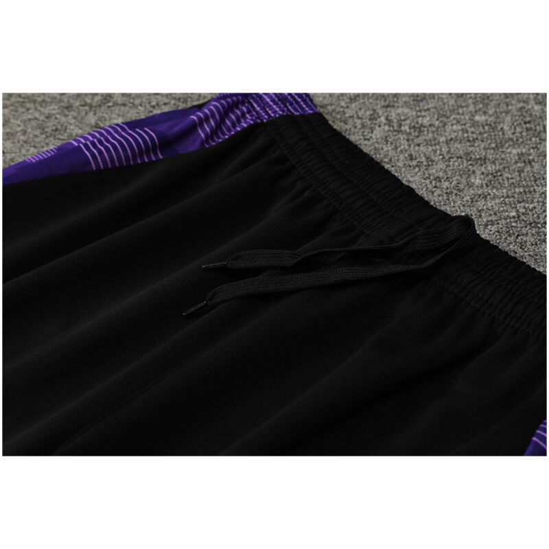 Mens Real Madrid Hoodie Sweatshirt + Pants Training Suit Black 2024/25